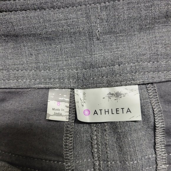 Athleta Sirrus Tennis Skirt Wome 8 Wool Blend Drawstring Casual Charcoal Heather - Picture 6 of 12